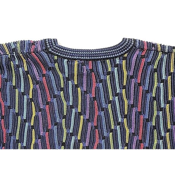 Vintage Coogi Style Sweater Men's Large J. Simon Pullover 3D Knit 100% Cotton - Picture 6 of 14